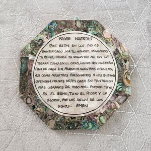 Padre Nuestro on Concha Nacar Wall Decor